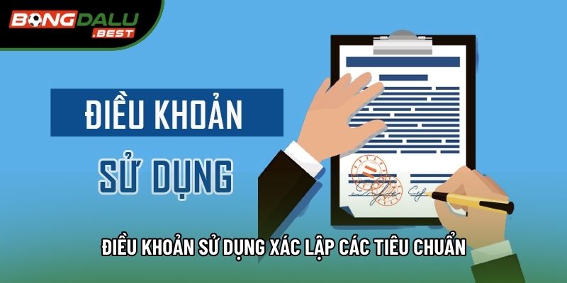 Điều khoản sử dụng xác lập các tiêu chuẩn Điều khoản sử dụng xác lập các tiêu chuẩn