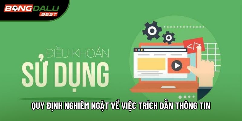 Quy định nghiêm ngặt về việc trích dẫn thông tin Quy định nghiêm ngặt về việc trích dẫn thông tin